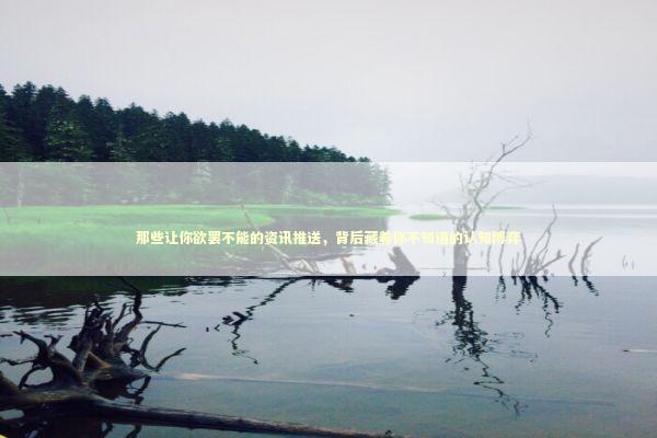 那些让你欲罢不能的资讯推送，背后藏着你不知道的认知博弈 情感心理